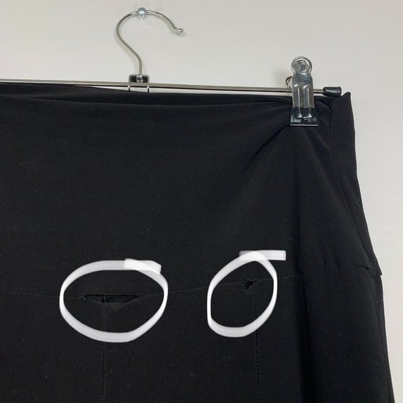 Norma Kamali Spat Flare Split Legging Pants Black XS - Picture 10 of 12